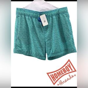 Homeboy Threads Teal Athletic Shorts for Men